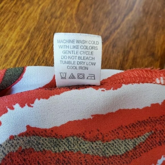 C Apparel Womens Red Multicolor Open Front Shrug S - Picture 8 of 8